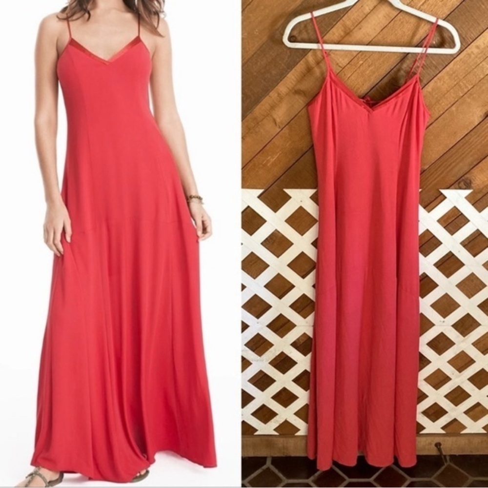 WHBM red coral maxi dress Size 2